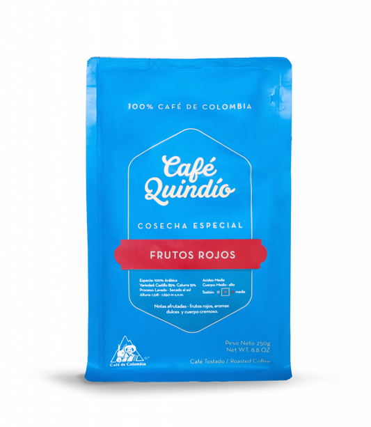 Cafe Quindio SPECIAL HARVEST RED BERRIES - WHOLE BEAN - 8.8oz