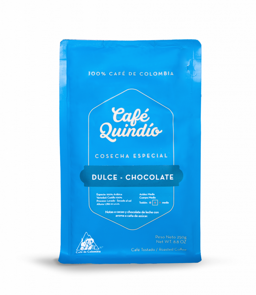 Cafe Quindio SPECIAL HARVEST SWEET CHOCOLATE - WHOLE BEAN - 8.8oz