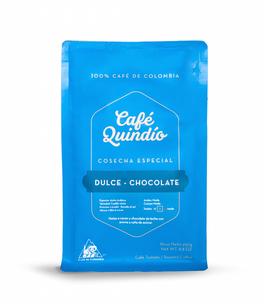 Cafe Quindio SPECIAL HARVEST SWEET CHOCOLATE - WHOLE BEAN - 8.8oz