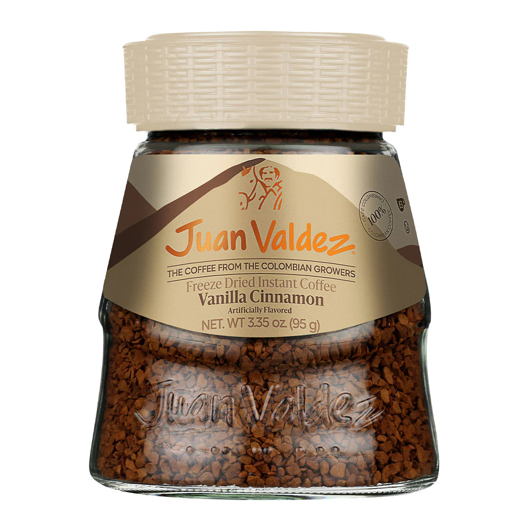 Juan Valdez Instantaneo Vainilla Canela - Instant Vainilla Cinnamon Coffee 3.5 Oz, cafe colombiano instantaneo vainilla cochrane, 