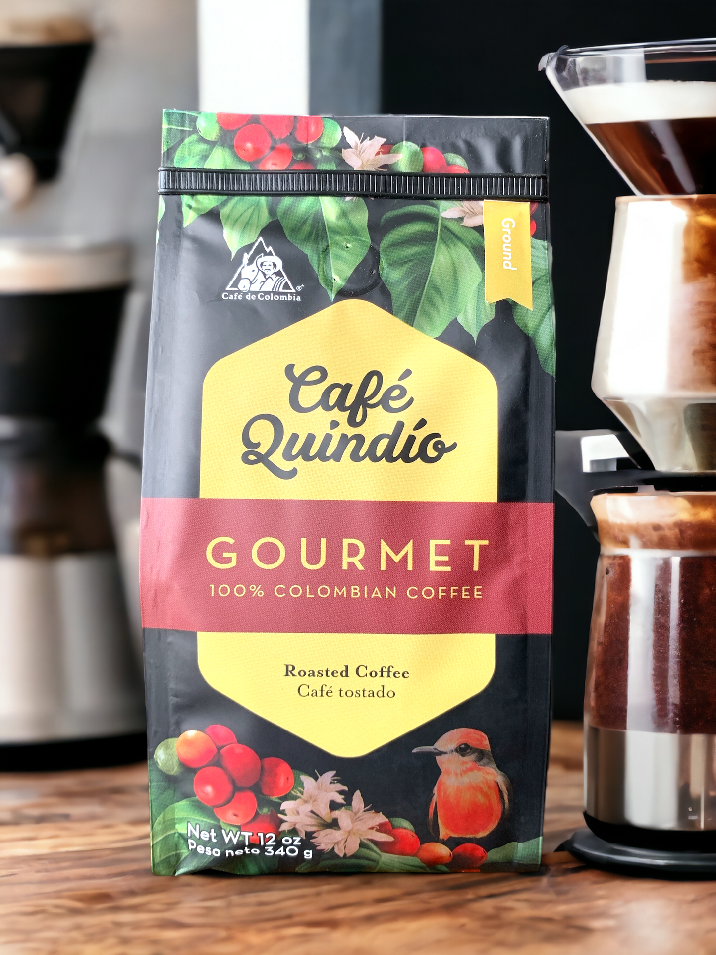 Cafe Quindio GOURMET - Ground - 12oz, colombian coffee